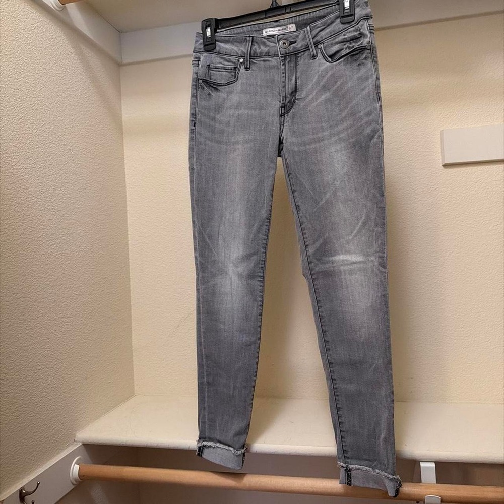 Melrose and Market Gray Skinny Stretchy‎ Jeans Size 27